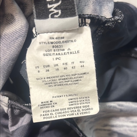 Miraclesuit Black and Gray One-Piece Swimsuit - Picture 8 of 12